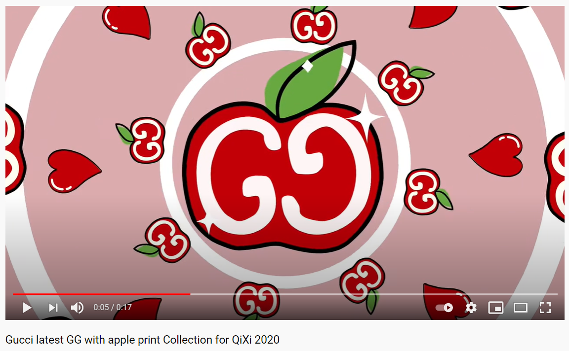 Gucci's successful Qixi campaign apple logo