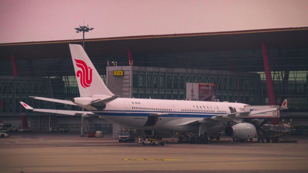 Chartered flights played a huge role for overseas deliveries during Double 11, 2020. Photo of an Air China airplane.